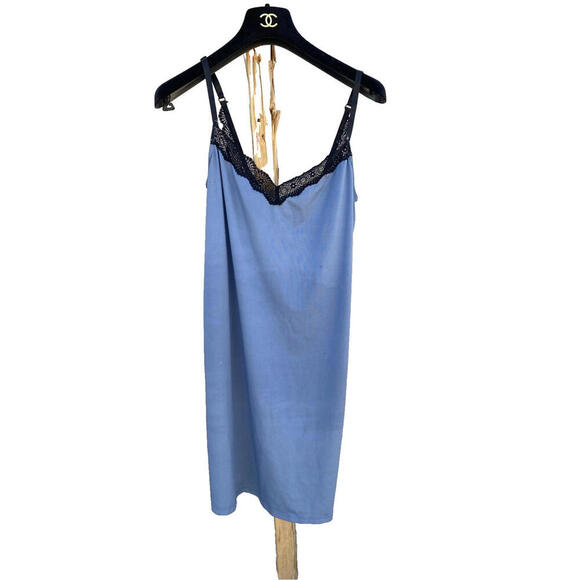 Gilligan & O'Malley Other - Gillian & Omalley Women’s Blue Black Nightie Camisole Lingerie Medium M